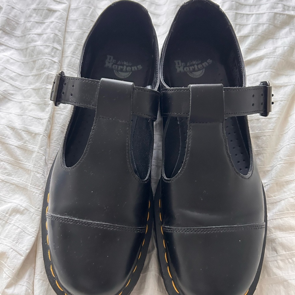 Dr. Martens Black T-Strap Shoes